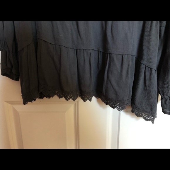 Charcoal grey long sleeve blouse - Picture 2 of 2